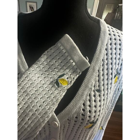 Forever 21 Lemon Blue Knit Cardigan – Size 0 - Picture 4 of 7